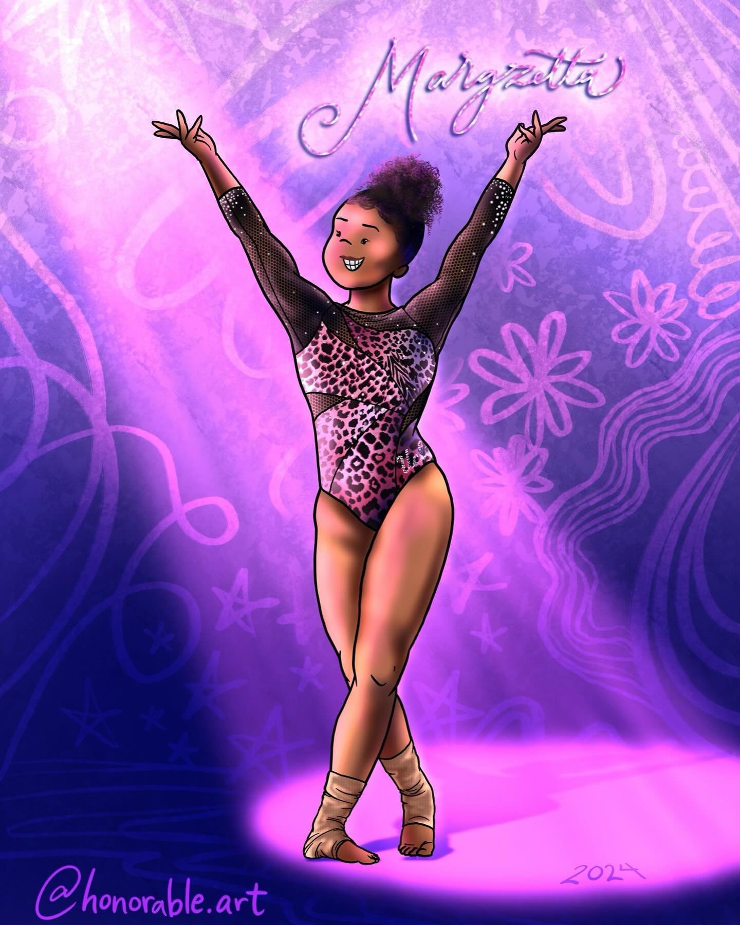 I wanted to draw this for the ✨ICON✨ @margzetta in her stunning @sylviapteamwear leo!
&bull;
#uclagymnastics #margzettafrazier #sylviap #sylviapteamwear #gymnastics #collegegymnastics #gymnasticsleotard #pink @uclagymnastics @sylviapteamwear @sylviap