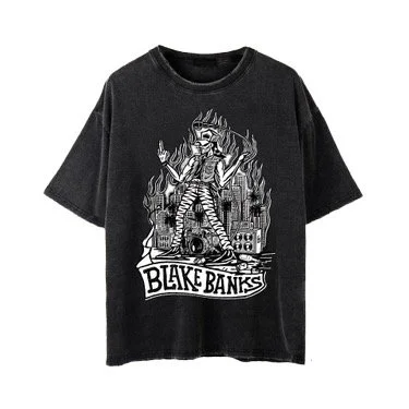 Blake Banks Black “Burn the City  Down” Graphic T-Shirt