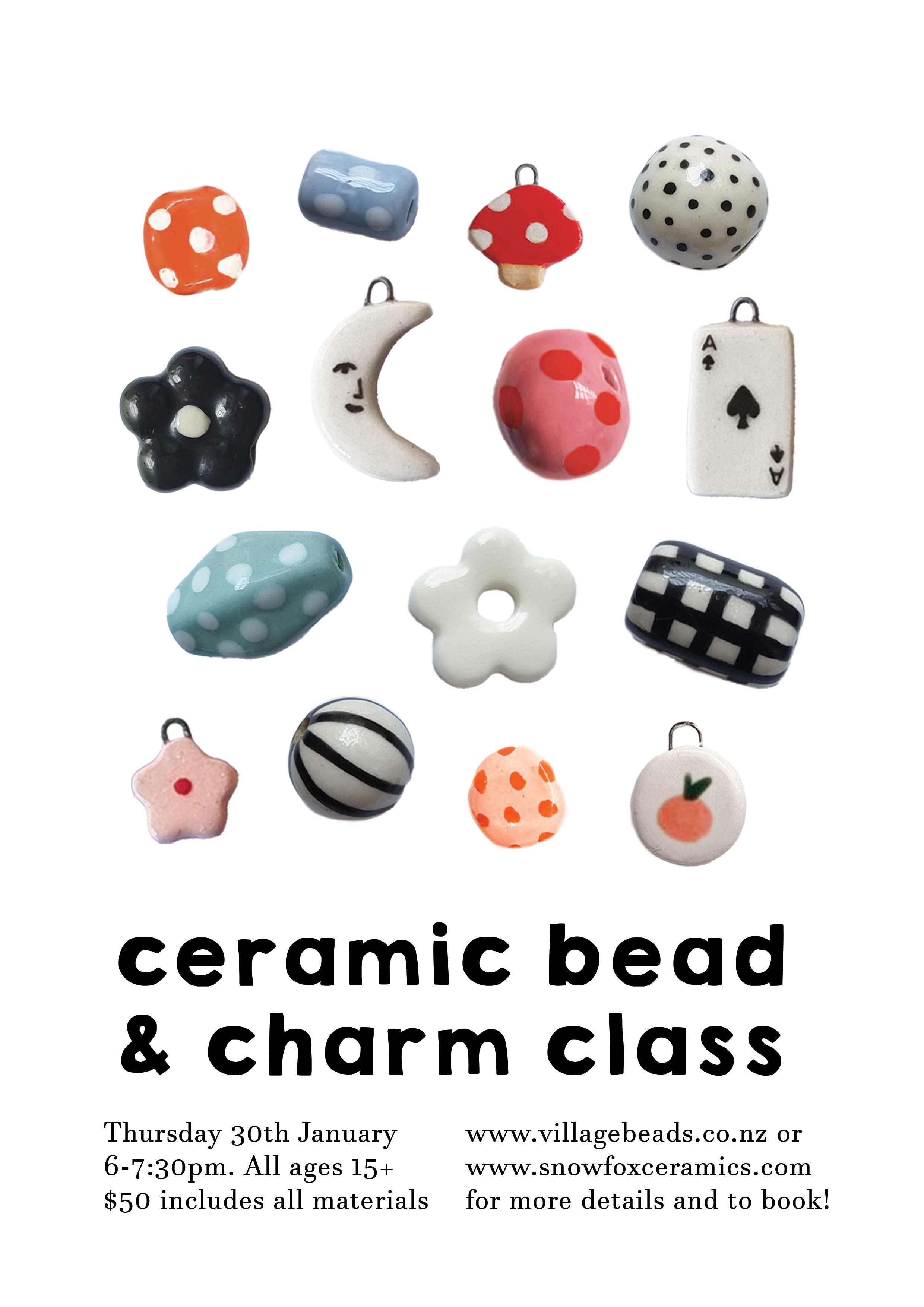 Ceramic Charm Workshop (Wed 30th July)
