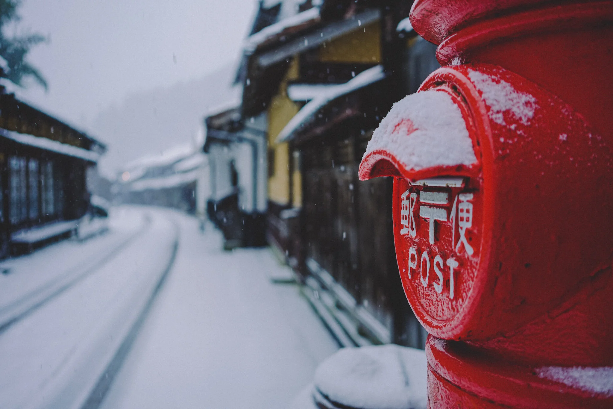 Enjoying the winter townscape