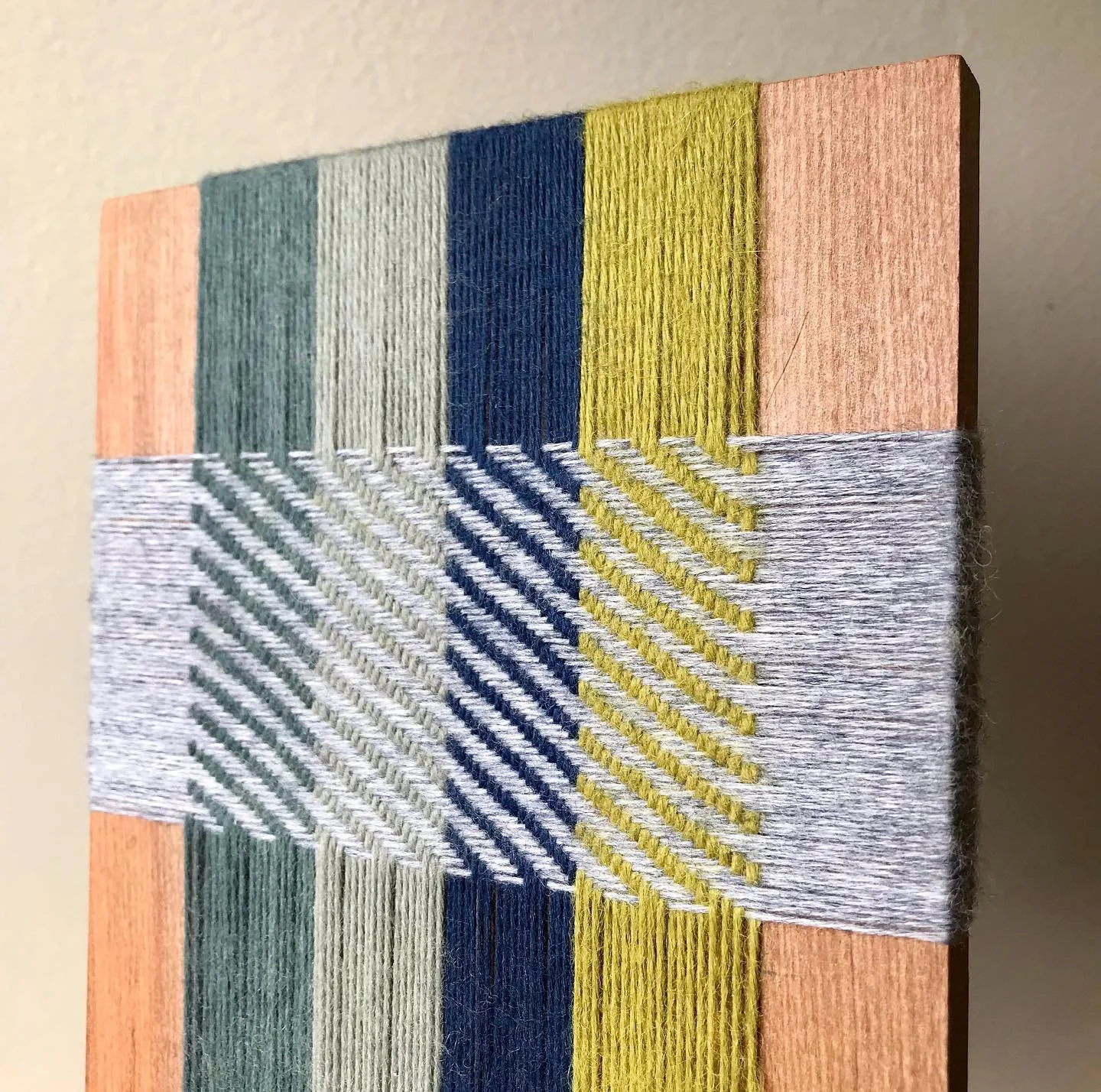 This will probably be my last full sized weaving until mid-2025 because my kid goes on school holidays soon and then next year I&rsquo;ll be back teaching. So this one and my current weaving for sale are it until then. I might make some tiny weavings