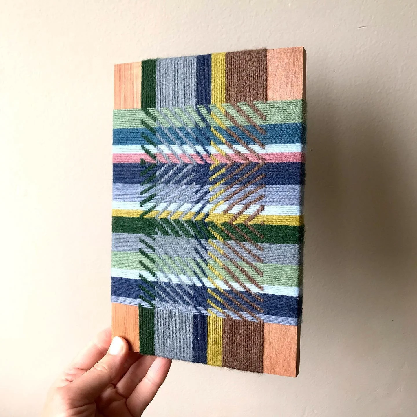 SOLD &ldquo;Layers&rdquo;, 14.5cm x 22cm, wool and reclaimed rimu. $60 plus postage. DM if you&rsquo;re interested ✨All profits will go to supporting the hīkoi.

Like a lot of people I&rsquo;ve been following the hīkoi and hope to join next week when
