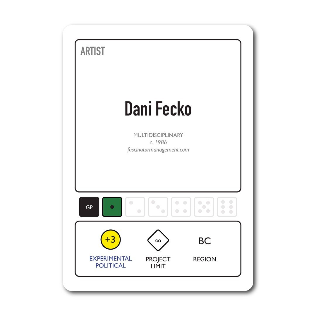 Can you believe it? It's tomorrow! MATCH #4 of culturecapital:online happening Tuesday October 27th 2020: 6pm PT, 7pm MT, 9pm ET. You wouldn't want to miss this match!

Introducing our second challenger: Dani Fecko (BC).

Dani Fecko is a first genera