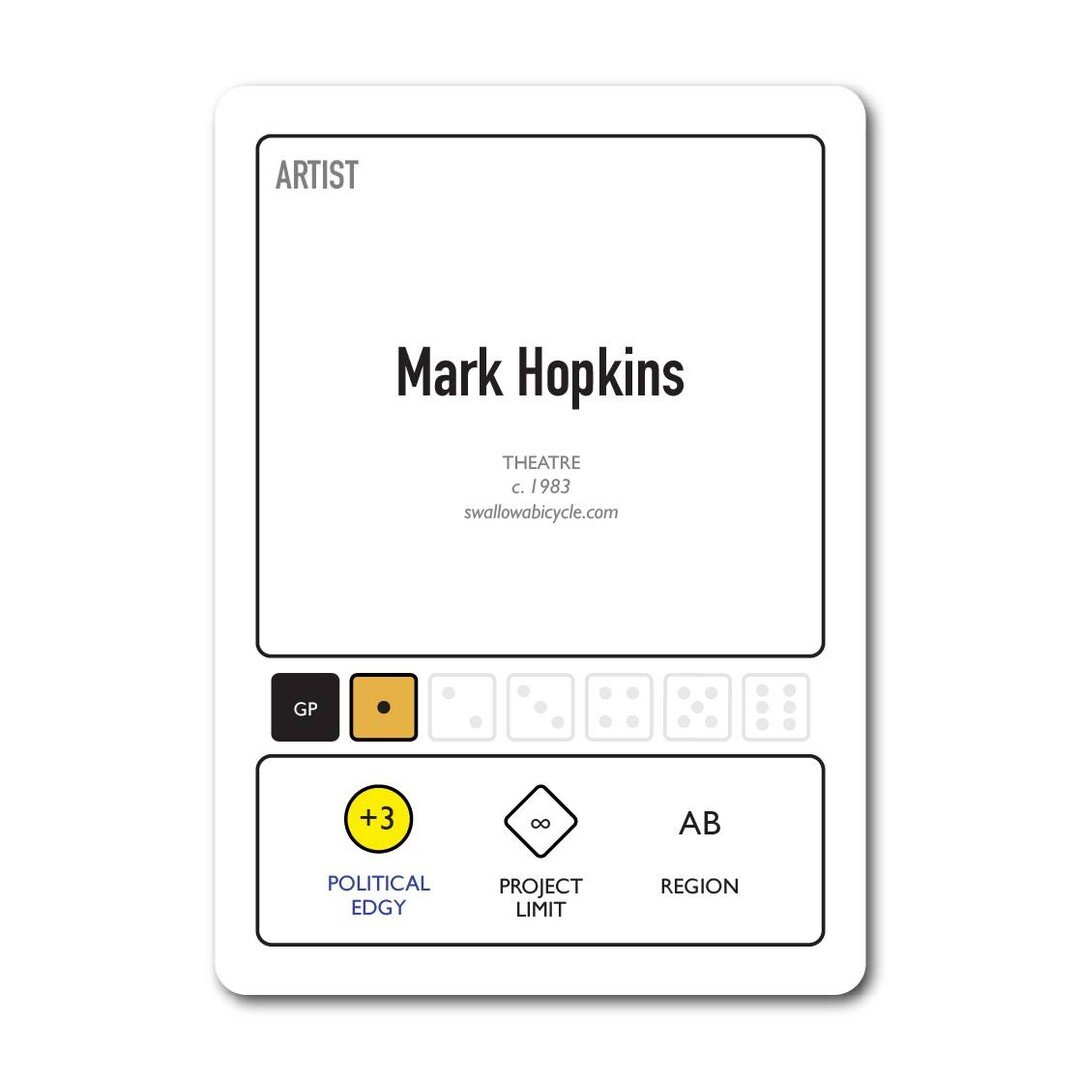 It's almost time for culturecapital:online MATCH #2 - (tomorrow) Wednesday, September 2nd 2020: 6pm PT, 7pm MT, 9pm ET.

Introducing our second challenger: Mark Hopkins (AB)

Mark Hopkins is the Artistic Director of @swallowabicycle, which generates 