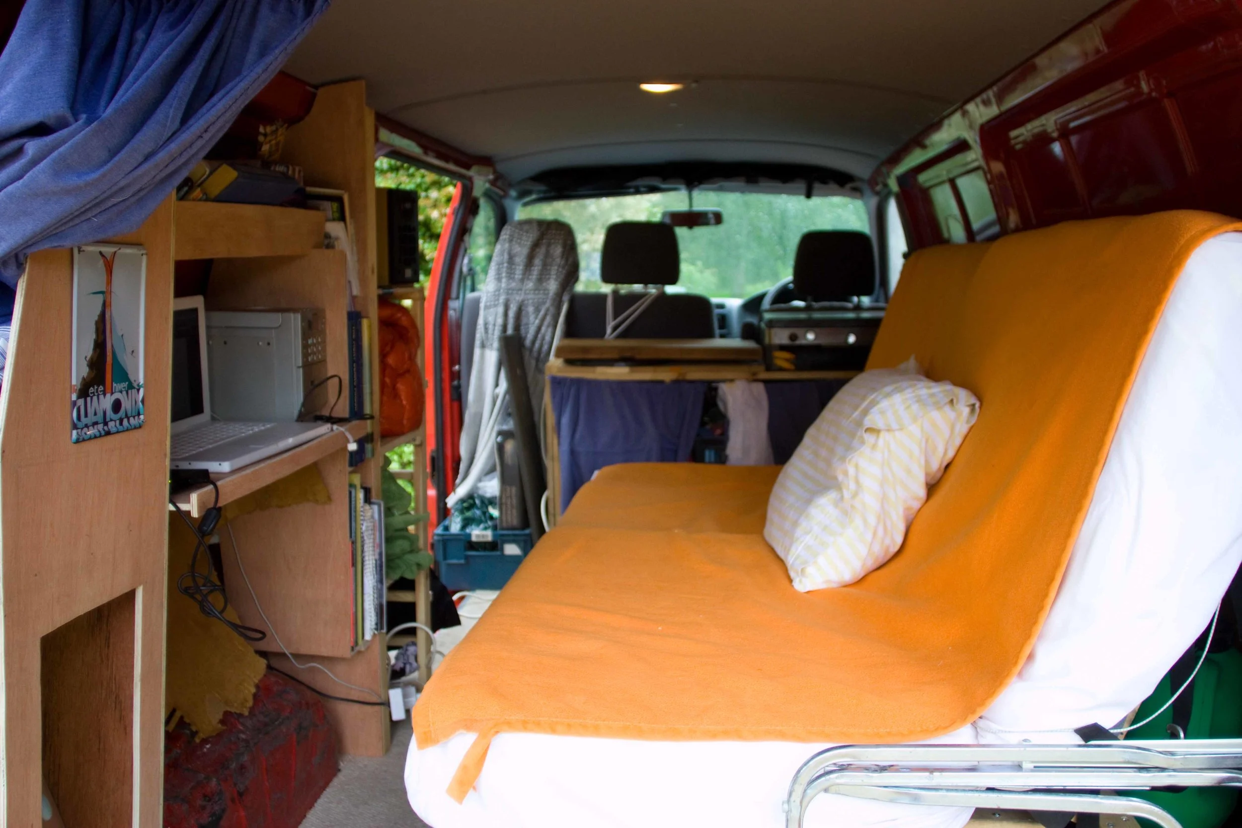 The Van ( The Cooler) in which I spent the season.