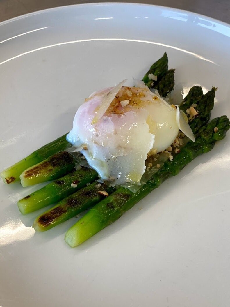 Asparagus, Poached Egg with Lardo