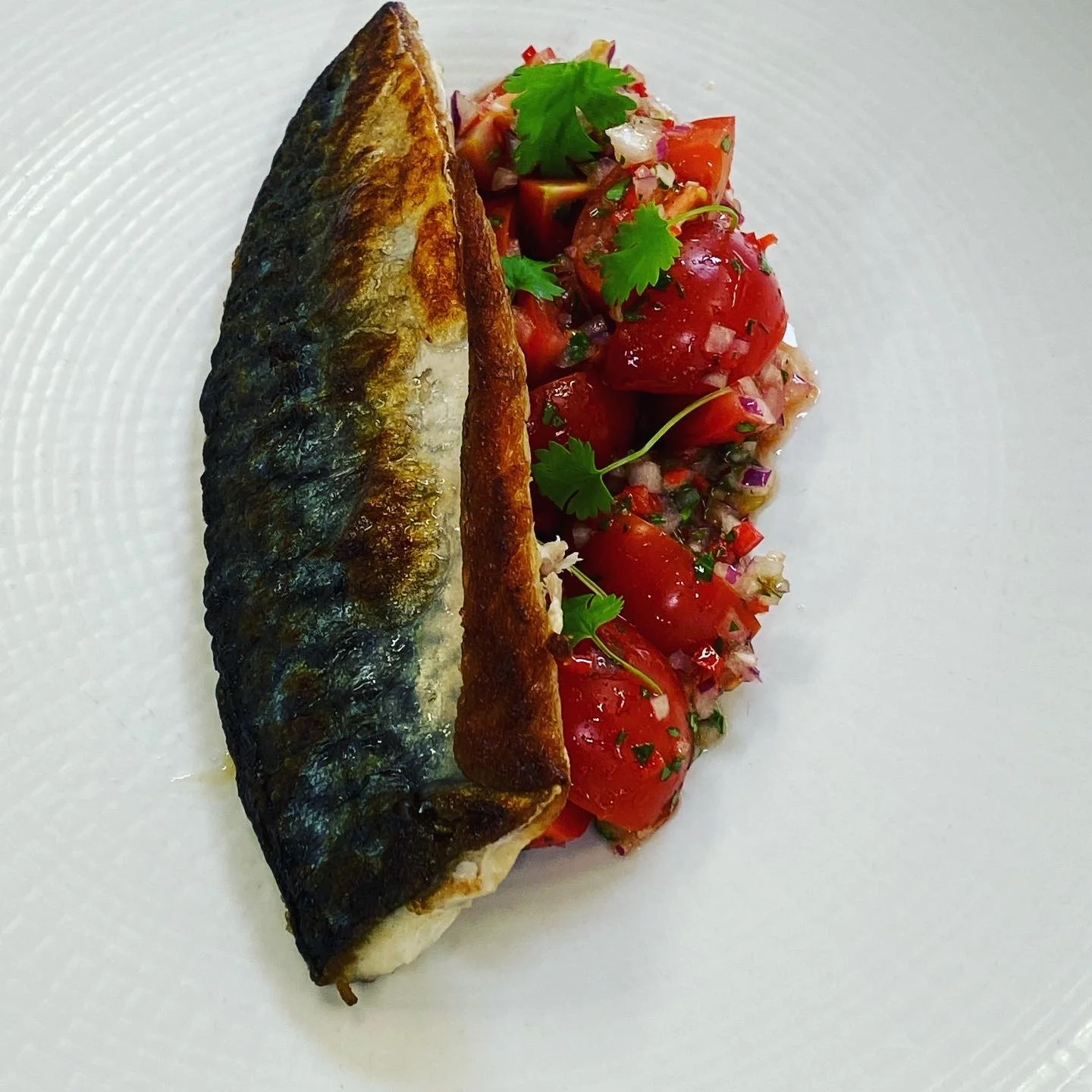 Pan-Fried Mackerel with Tomato Salsa