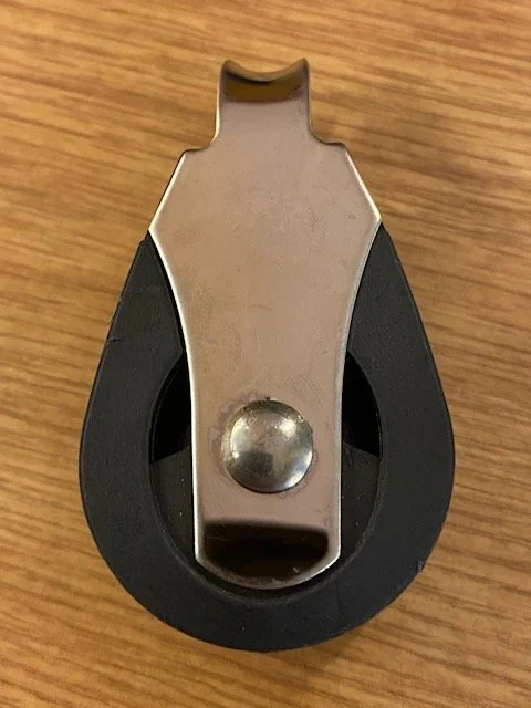 Nylonblokk enkel 400 mm rustfri 304