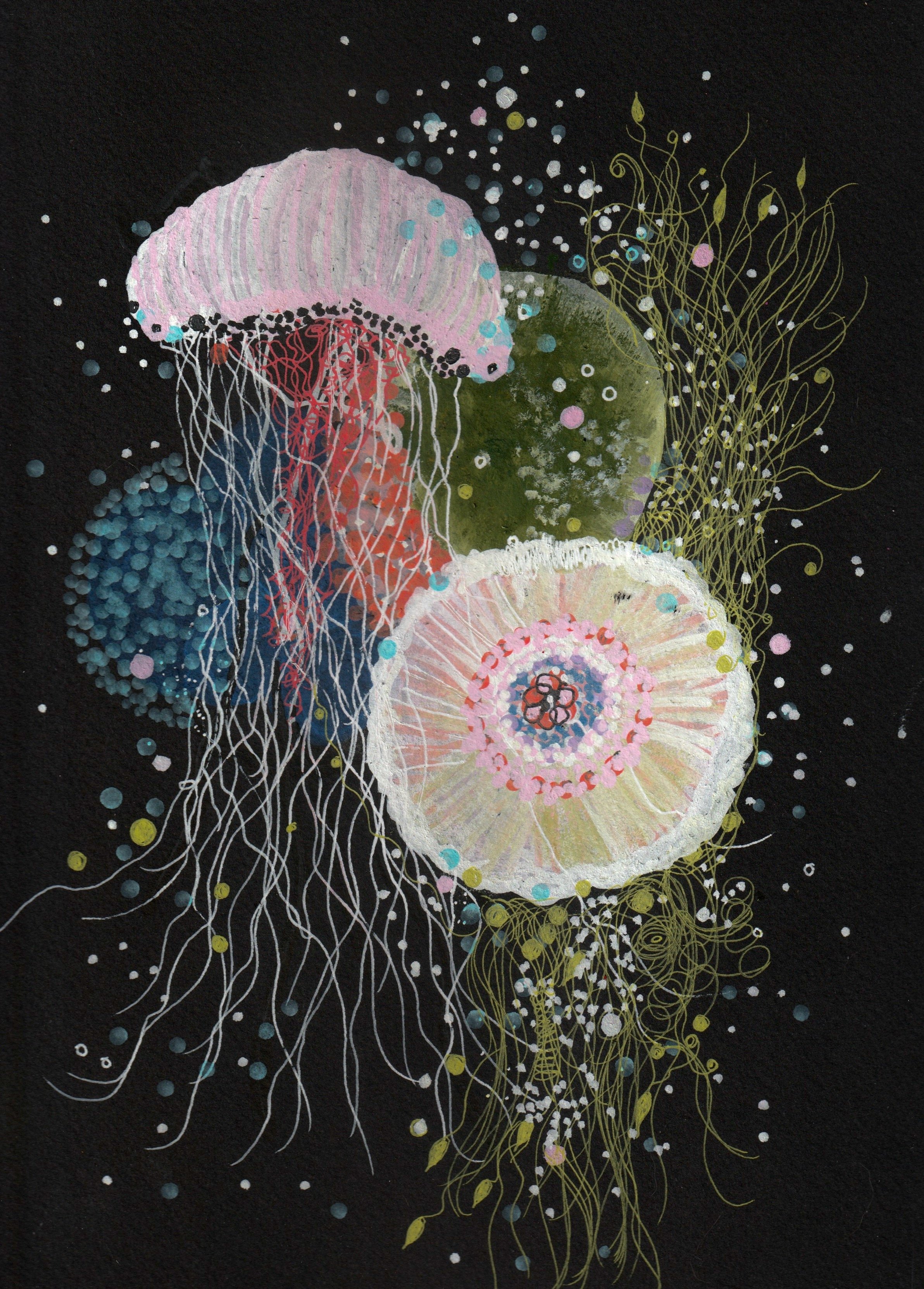 Night Water, 2025. 9" x 12." Please email jennybrownart@gmail.com with purchase inquiries