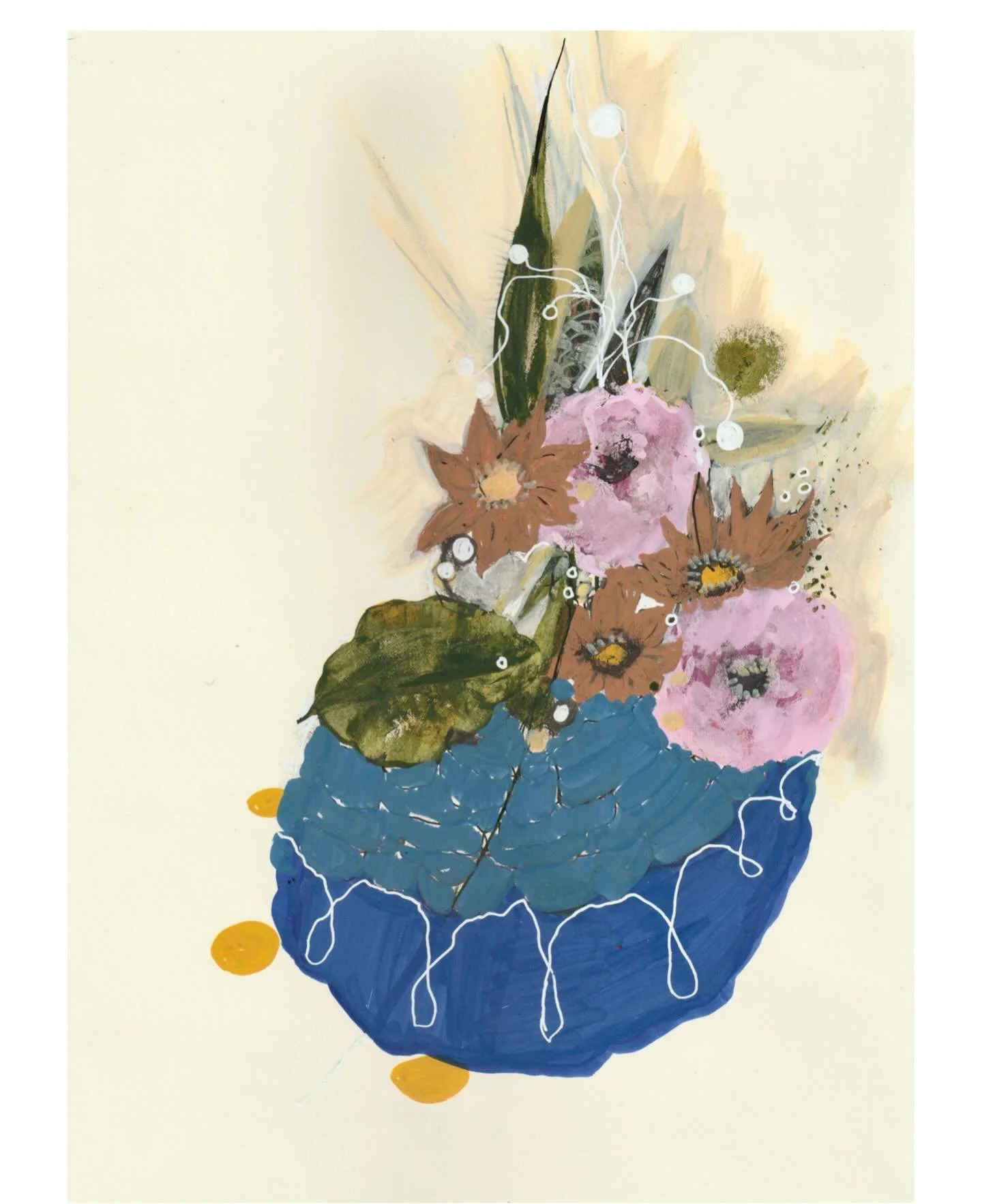 today&rsquo;s drawing meditation 
&ldquo;flowers for words, part 3&rdquo;
mixed media on sketchbook page
dm to purchase
.
#jennybrownart