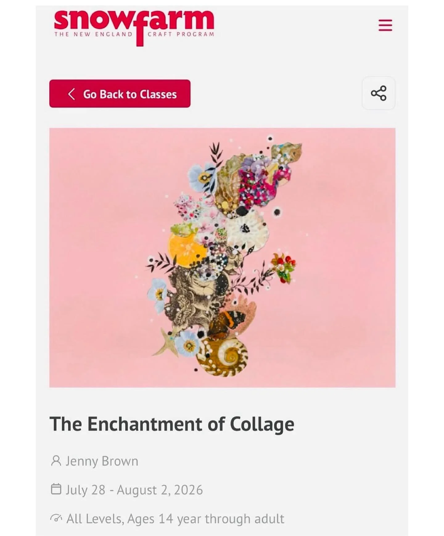 Registration is Open at @snowfarmcraft! 
I am excited to offer my very first workshop at the Snow Farm Craft Program @snowfarmcraft in beautiful Western Massachusetts! July 28th is the arrival day for this session. Workshop, instruction starts on Jul