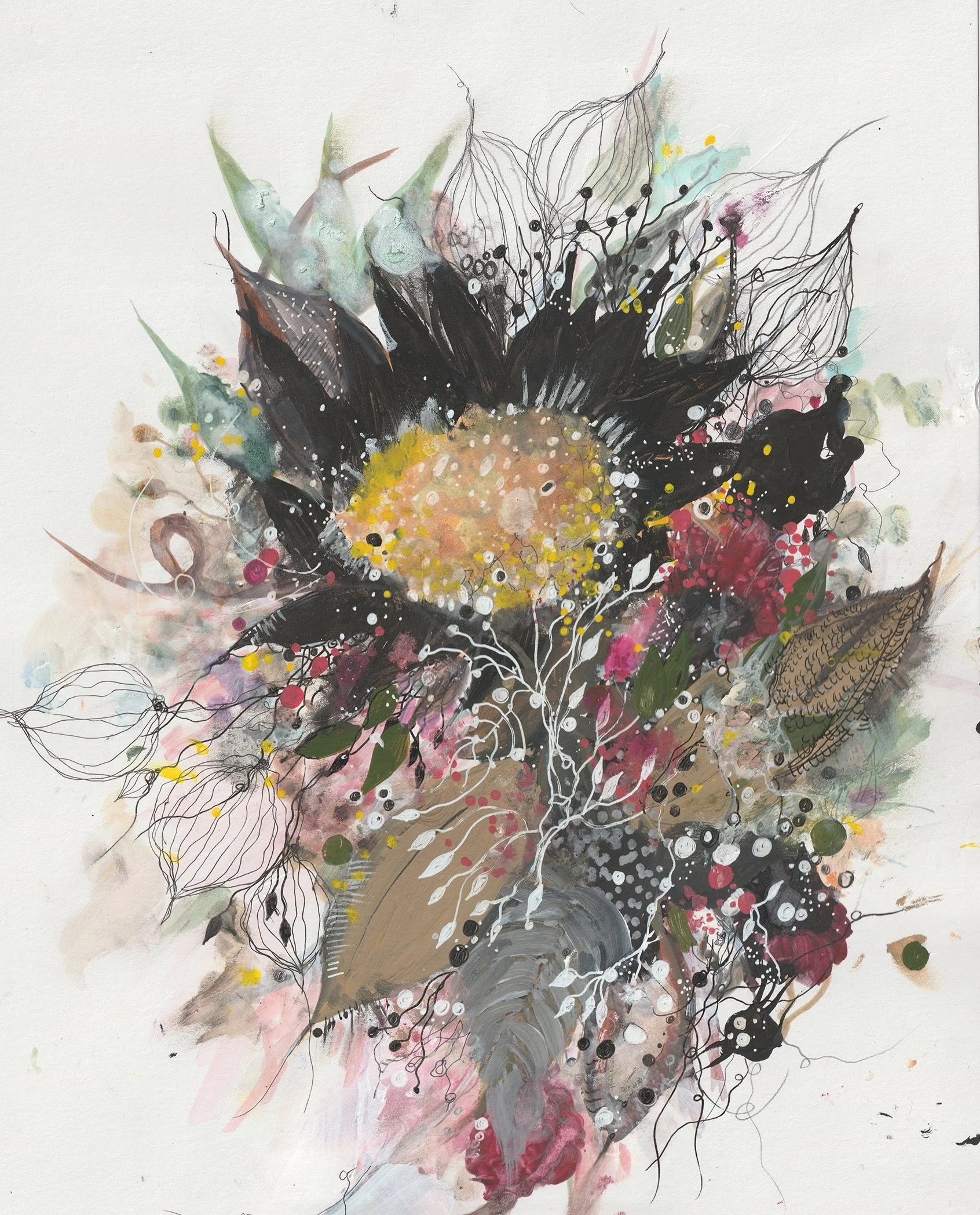 False Spring, 2023. 11" x 14." Please email jennybrownart@gmail.com for purchase inquiries