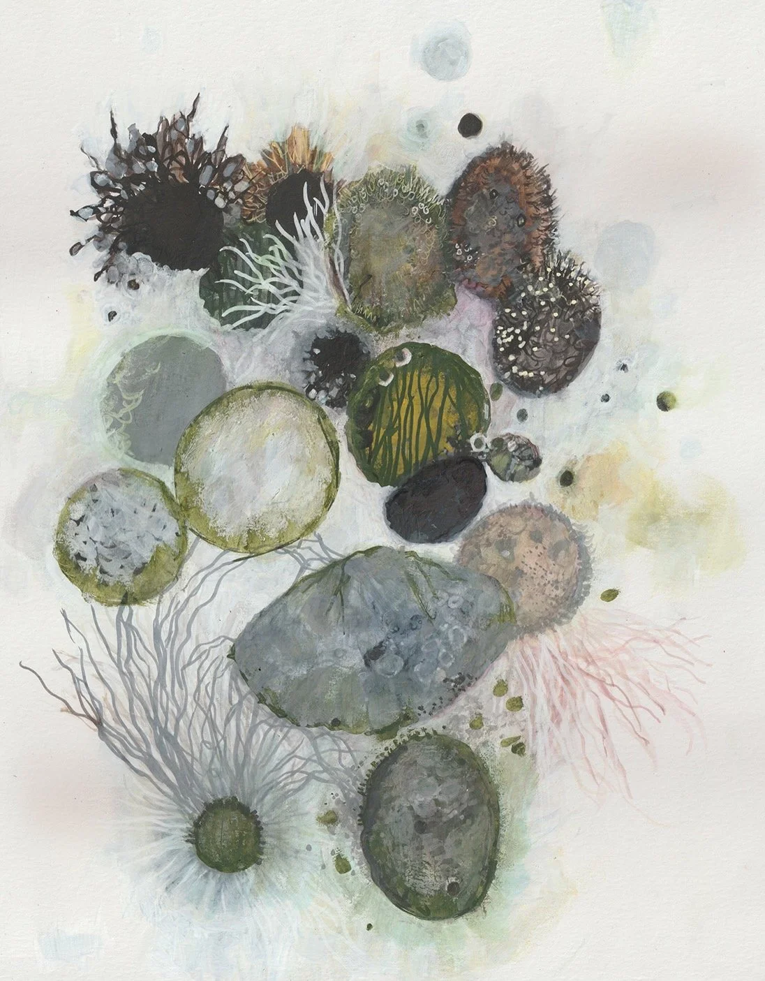 Sea Stones, 2026. 11" x 14." Please email jennybrownart@gmail.com for purchase inquiries