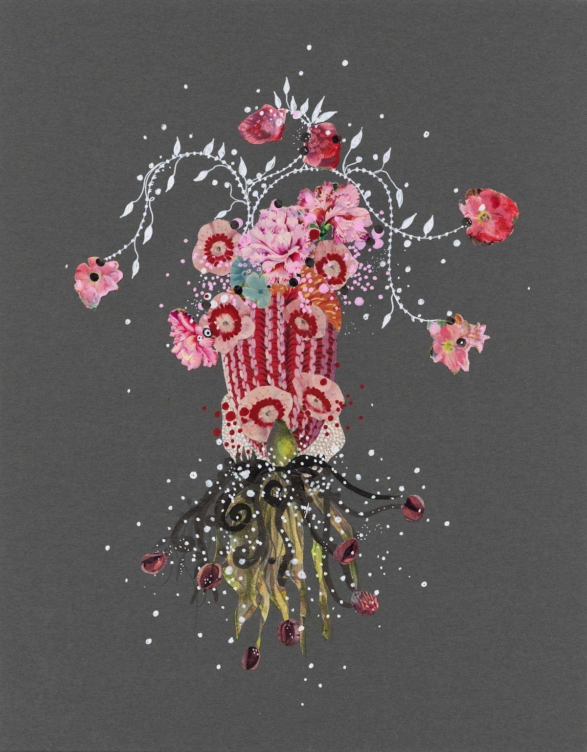 Sea Circus, 2022.  11" x 14." Please email jennybrownart@gmail.com for purchase inquiries