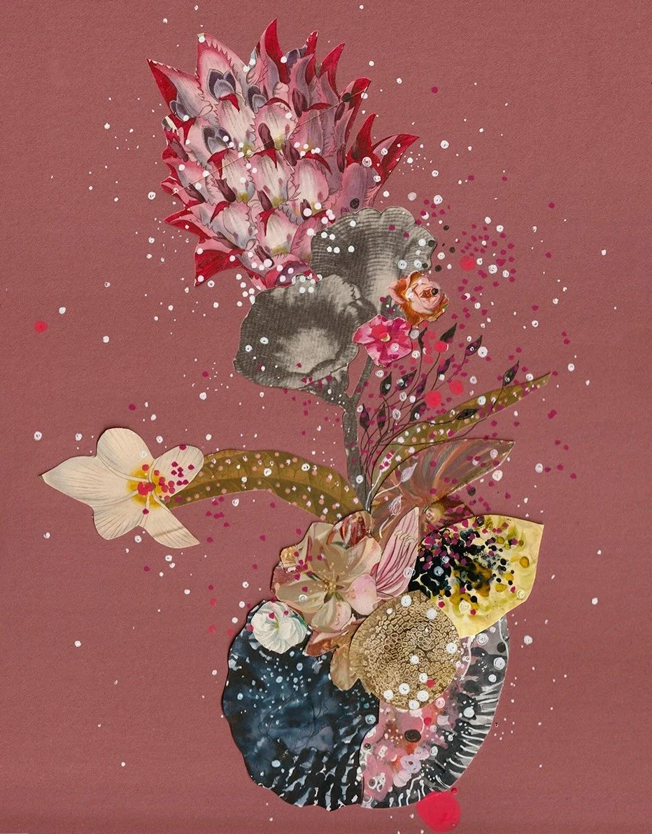 Interstellar Thistle & Thorn, 2024. Mixed media on recycled mat board. Available from PXP Contemporary, please email info@pxpcontemporary.com