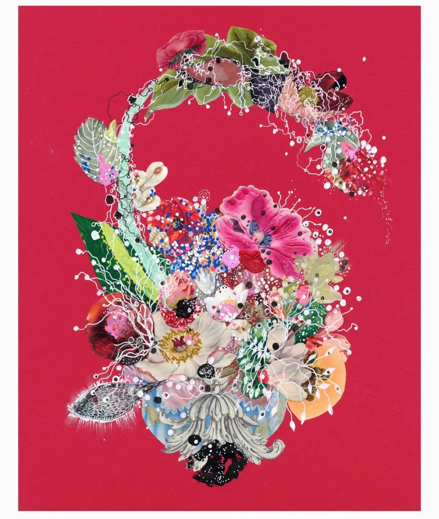 from 2023
&ldquo;snow on summer fruits &amp; flowers,&rdquo; mixed media on recycled mat board. 11&rdquo; x 14&rdquo;
powdered sugar snow on early blooming flowers

&bull;
#jennybrownart #collageartist #creativepractice @createcollectivehq #thejealou