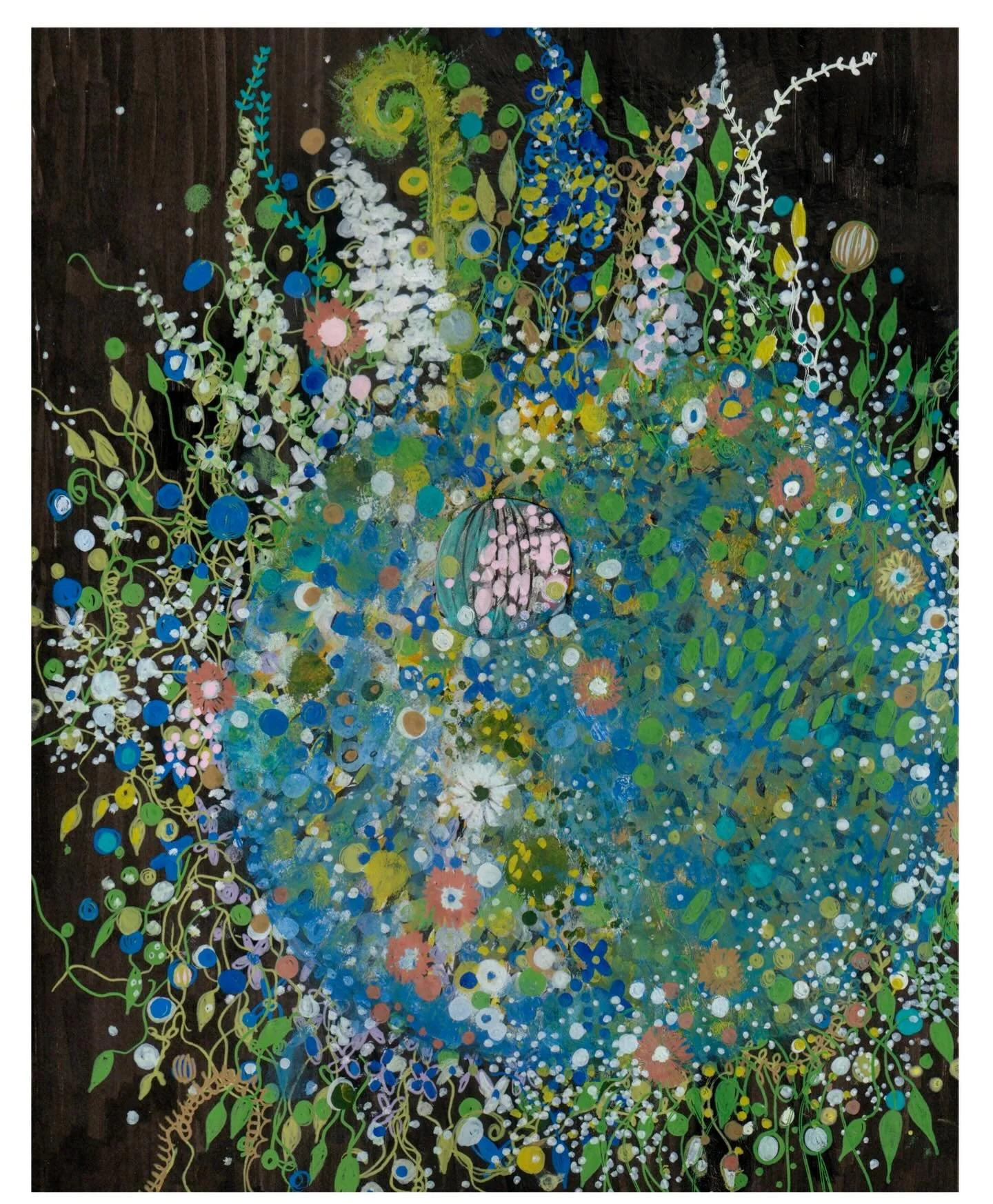 from my works on paper collections
&ldquo;magic moss&rdquo;
pen, ink, &amp; acrylic on paper
dm for details
.
#jennybrownart