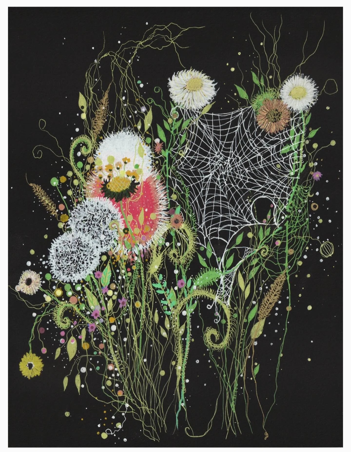 newest addition to my works on paper collection 
&ldquo;night field&rdquo;
pen, ink, acrylic, &amp; pencil on paper. 
11&rdquo; x 14&rdquo; 
please dm for pricing &amp; purchase details
.
.
#jennybrownart ⁣#drawing #drawings