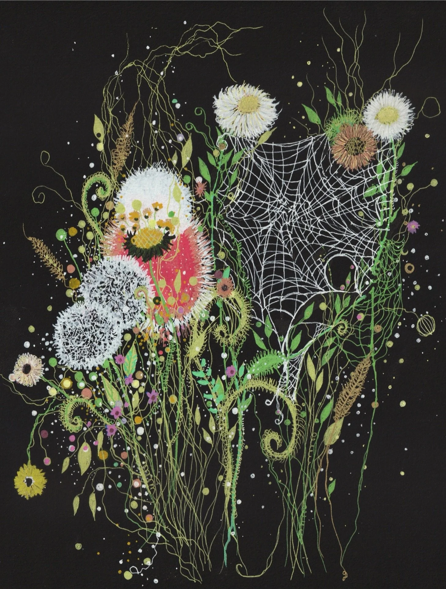 Night Field, 2026. 11" x 14." Please email jennybrownart@gmail.com for purchase inquiries