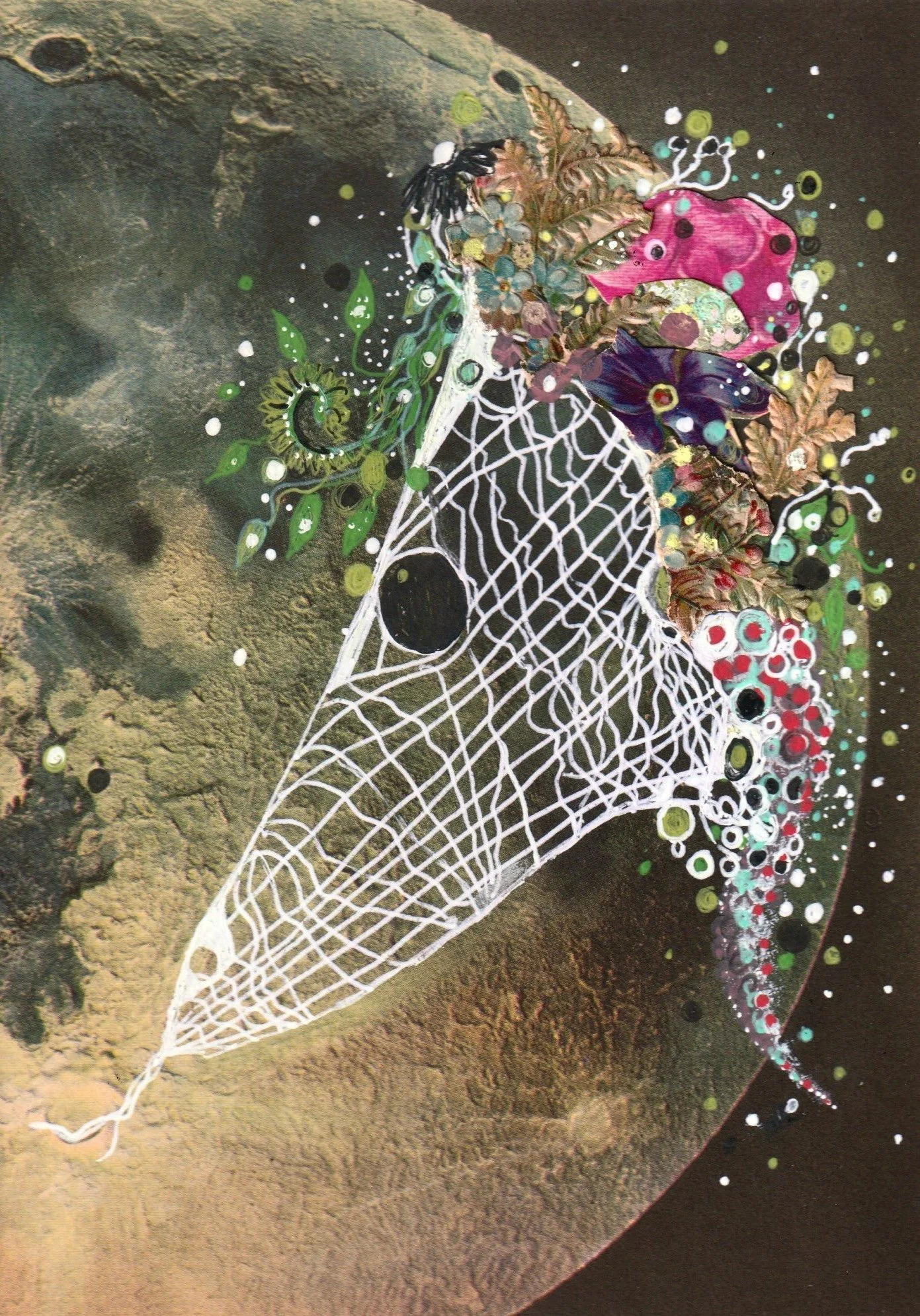 Flowers Find a Way, 2026. 5"x7." Please email jennybrownart@gmail.com for purchase inquiries