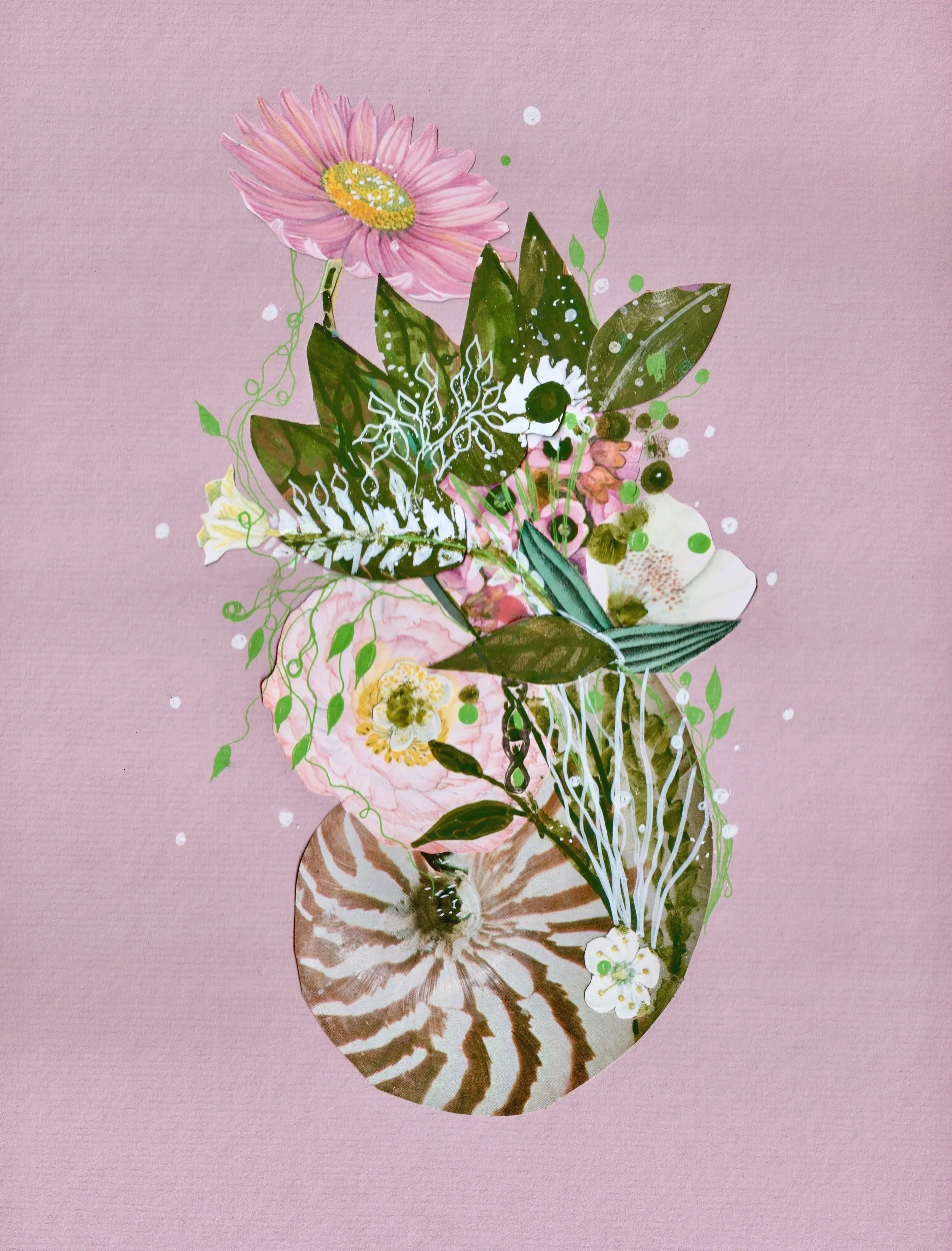 Flotsam & Flowers, 2025.  9"x12."  Available from PXP Contemporary, please email info@pxpcontemporary.com
