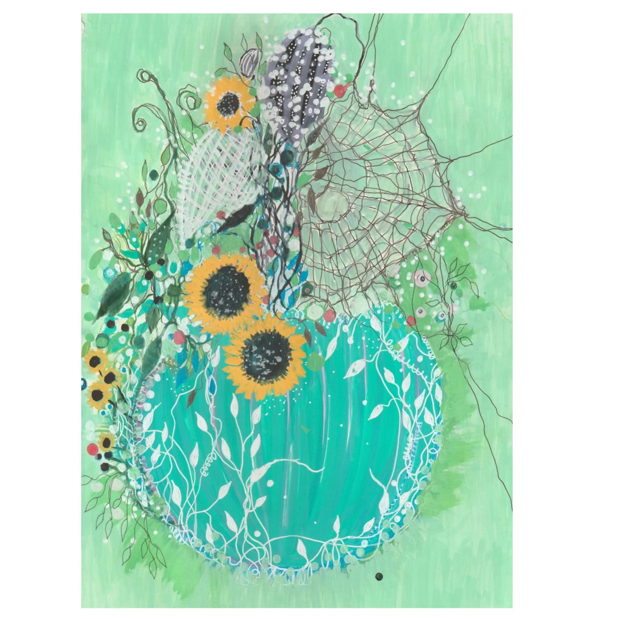 Added to the $55 Sketch Sale 🍃
&ldquo;mint garden&rdquo;
pen, ink, acrylic, &amp; pencil on sketchbook paper
approx. 8&rdquo; x 11,&rdquo; sold as is (some frayed edges)
unframed
$55 includes US shipping
dm to purchase
#jennybrownart #artsale #sketc