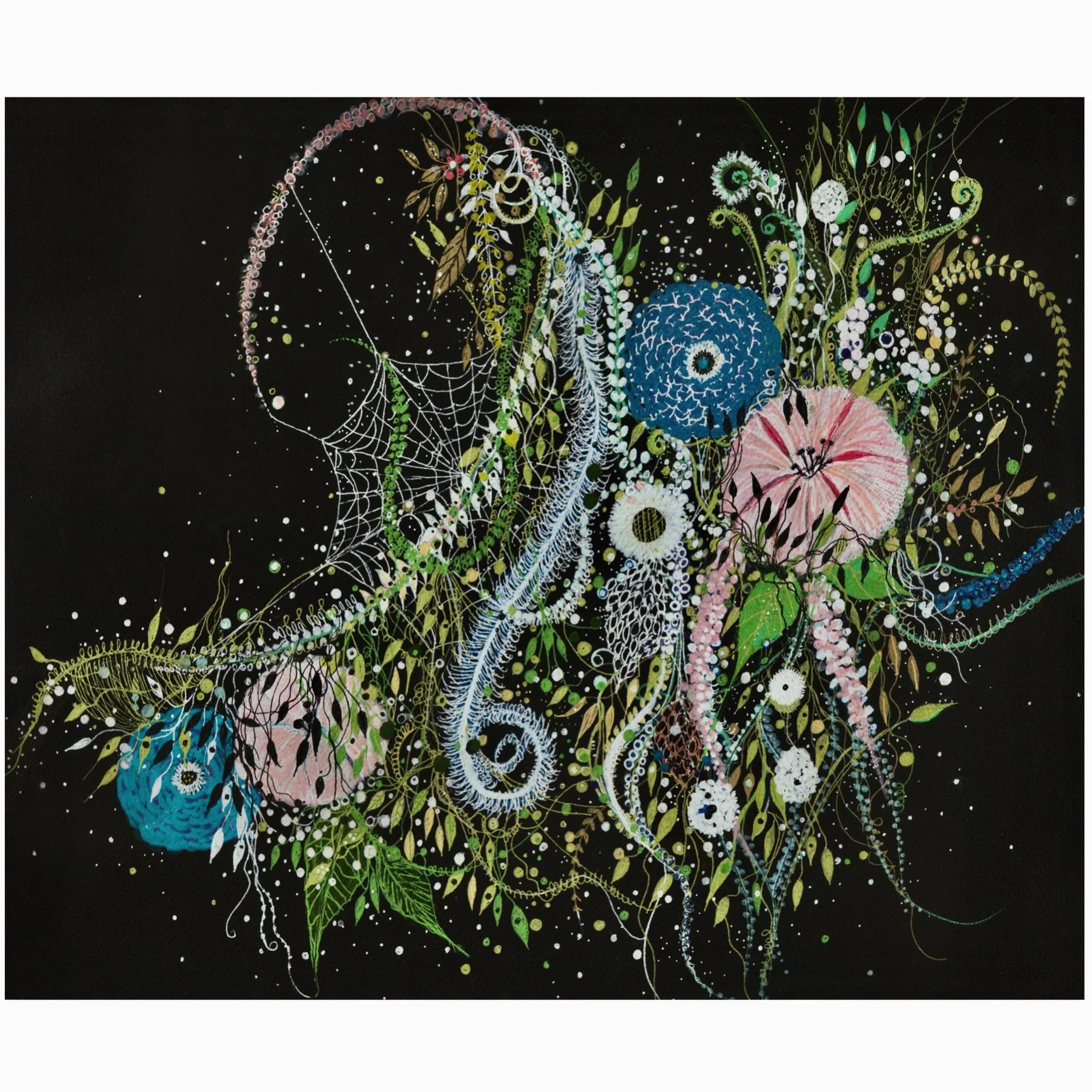 my brand new, just finished drawing
&ldquo;night web&rdquo;
pen, ink, &amp; acrylic on paper
approx 16&rdquo; x 12&rdquo;
.
#jennybrownart #worksonpaper