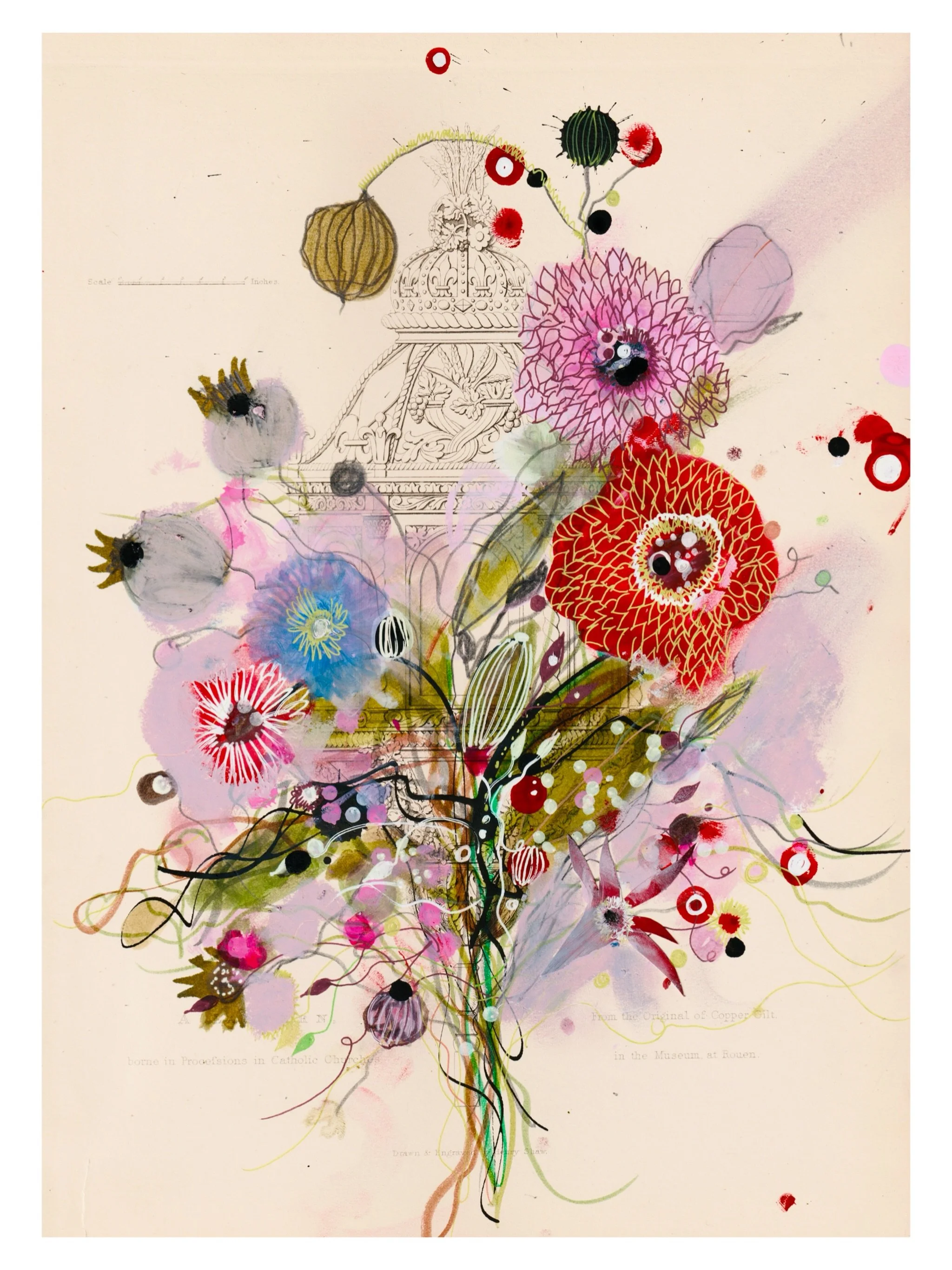 &ldquo;follow the light to the flowers&rdquo;
mixed media on a vintage book page
approx. 9&rdquo; x 12&rdquo;
#jennybrownart