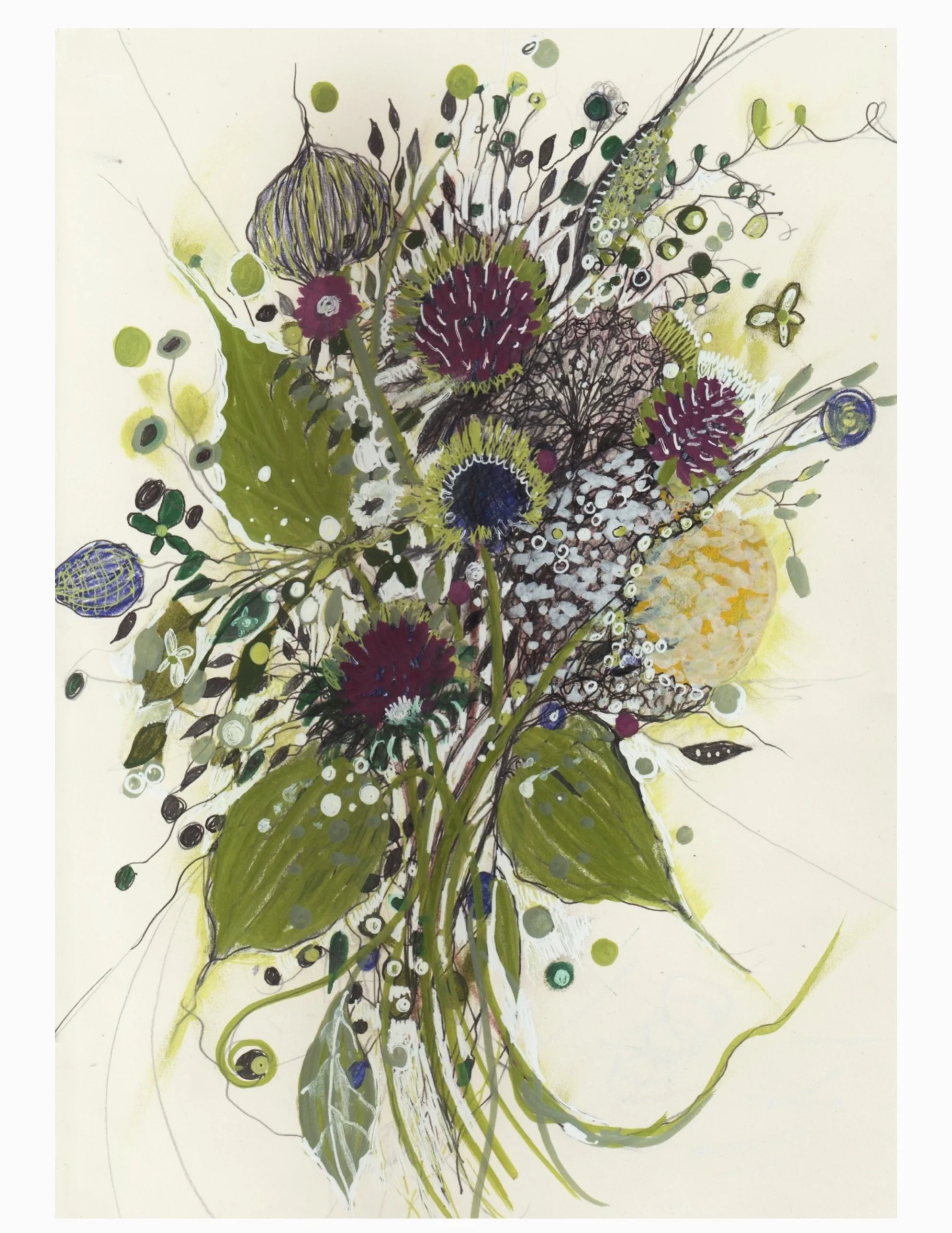 JUNE SKETCH SALE Begins Now!
Offering 1-
&ldquo;wild thistles&rdquo;
$55 includes US shipping &amp; a sticker
mixed media on sketchbook page, approx 8&rdquo; x 11&rdquo;
Dm to purchase 🌸
.
#jennybrownart #artsale #thistles #buyartfromartists