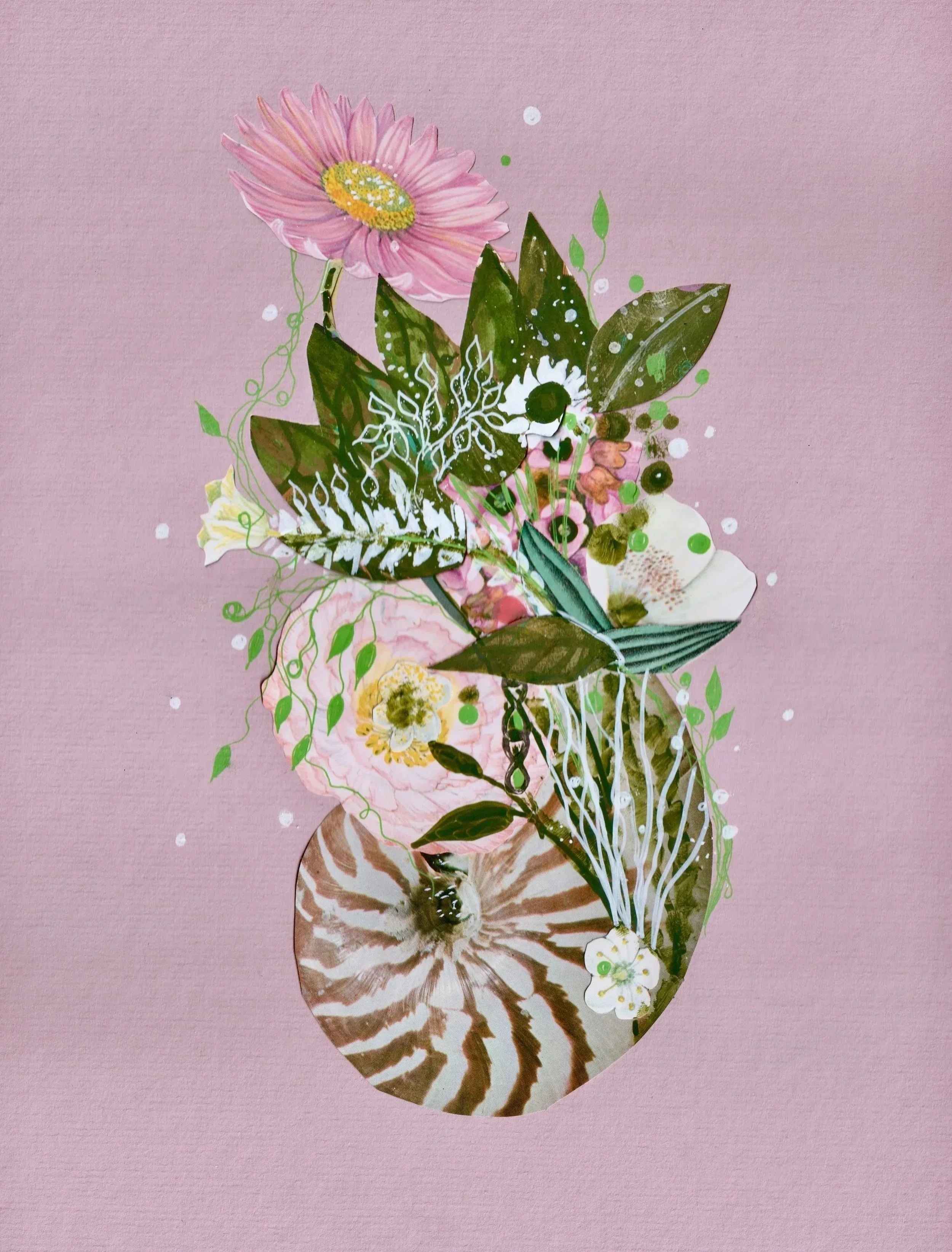 Flotsam & Flowers, 2025.  9"x12."  Available from PXP Contemporary, please email info@pxpcontemporary.com