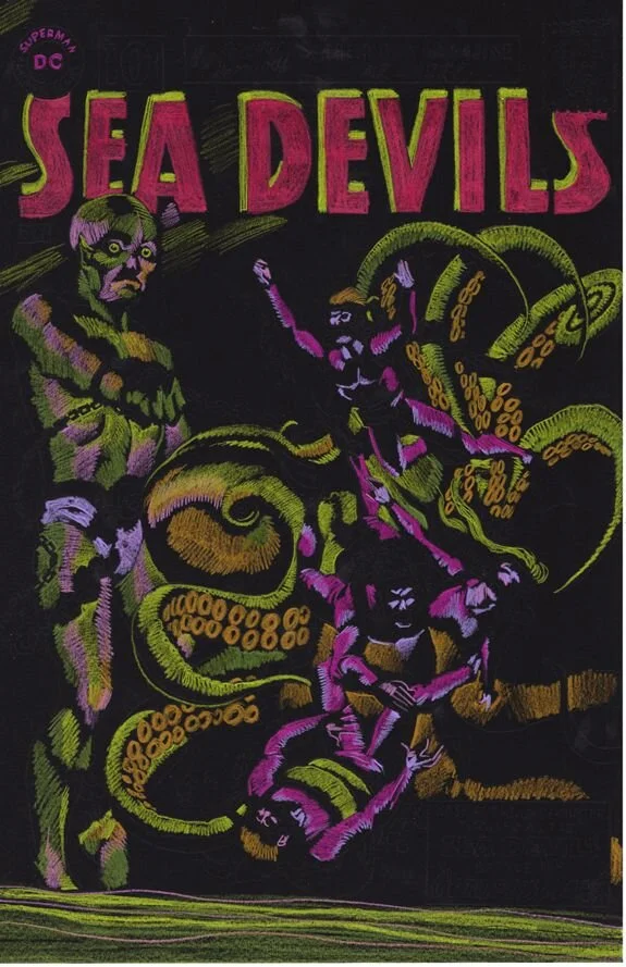 Sea Devils comic cover redraw in colored pencils 04.jpg