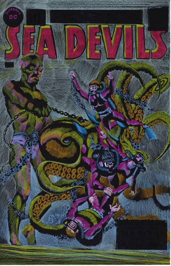 Sea Devils comic cover redraw in colored pencils 06.jpg