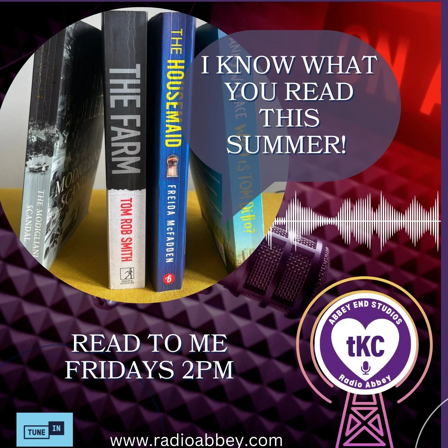 Read To Me Retuned to @Radio Abbey Kenilworth this week, with 'I know what you read this summer'. Featuring four books, two I loved, one I hated and one that was just ok.  A round up of what other people are reading/listening to and Book'ish events i