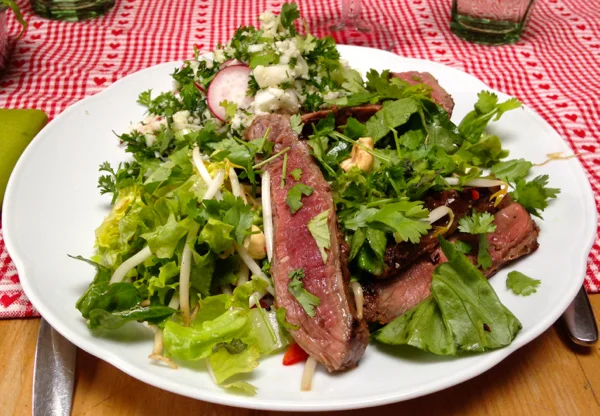 Goose Skirt, Crunchy Salad & Tabbouleh