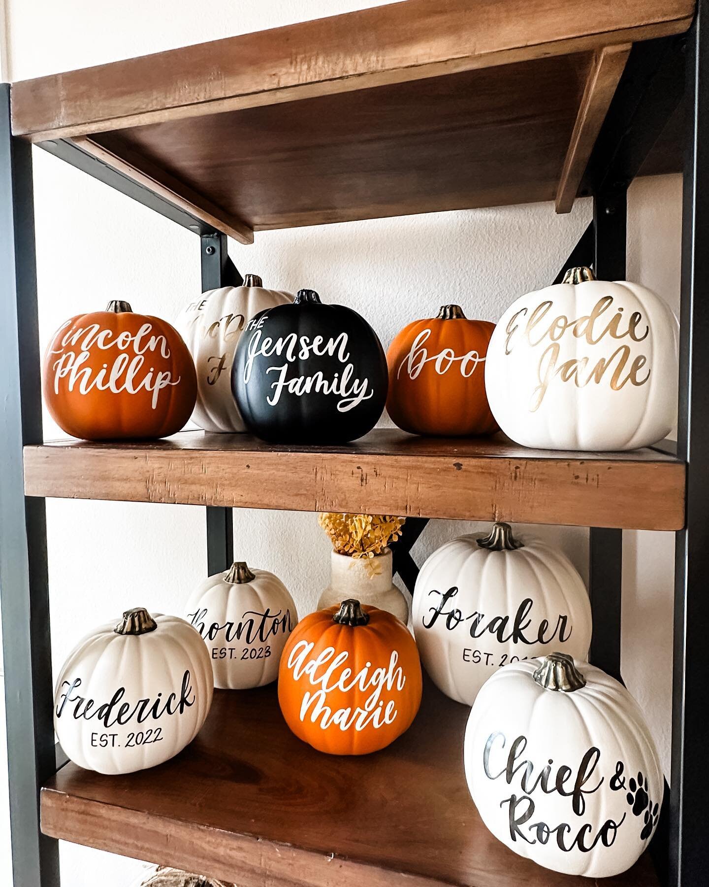 Not sure what to put on your pumpkin? Here&rsquo;s a little inspo of some recent orders! Head to my website to get your order in today🎃🖤