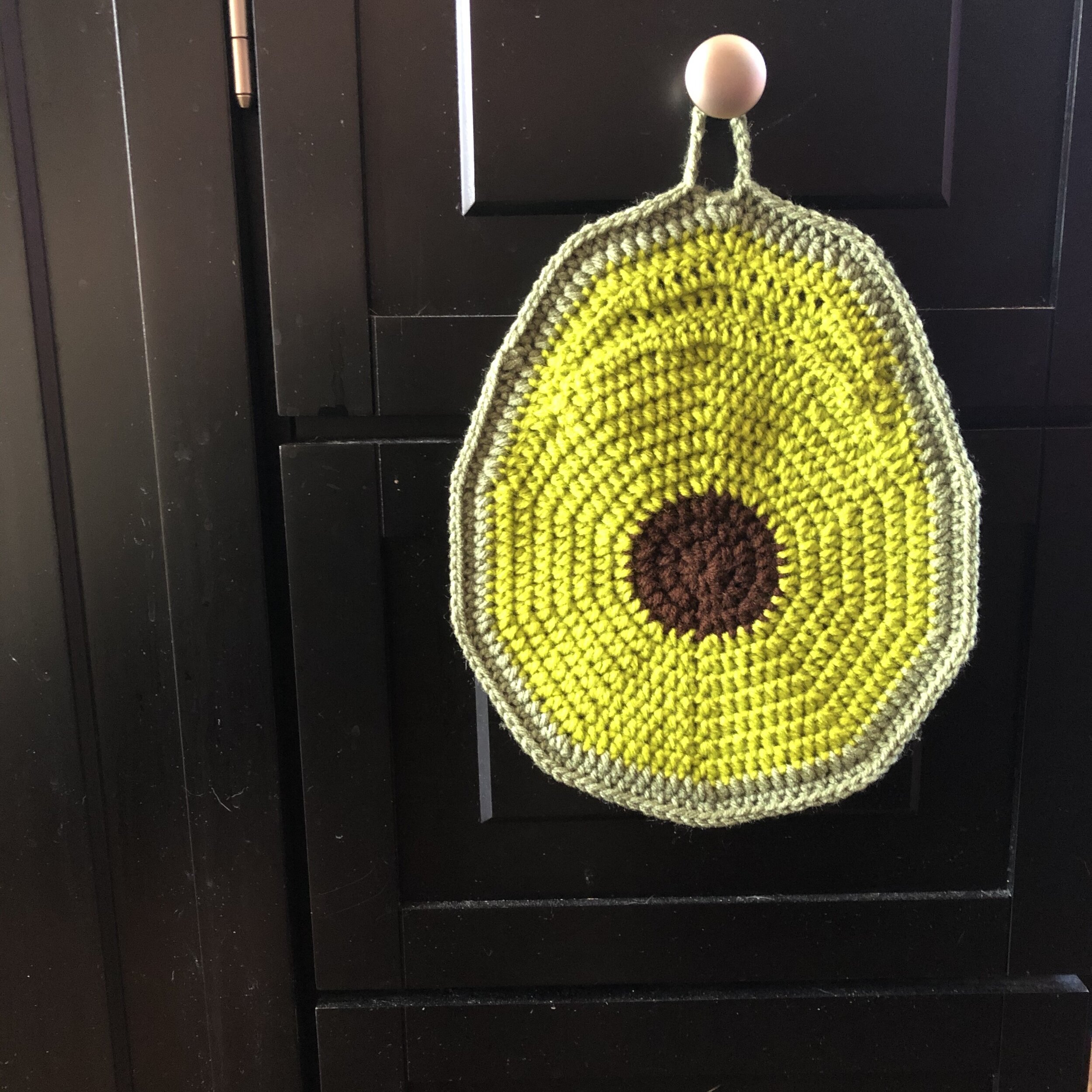 Crocheted Avocado Hot Pad