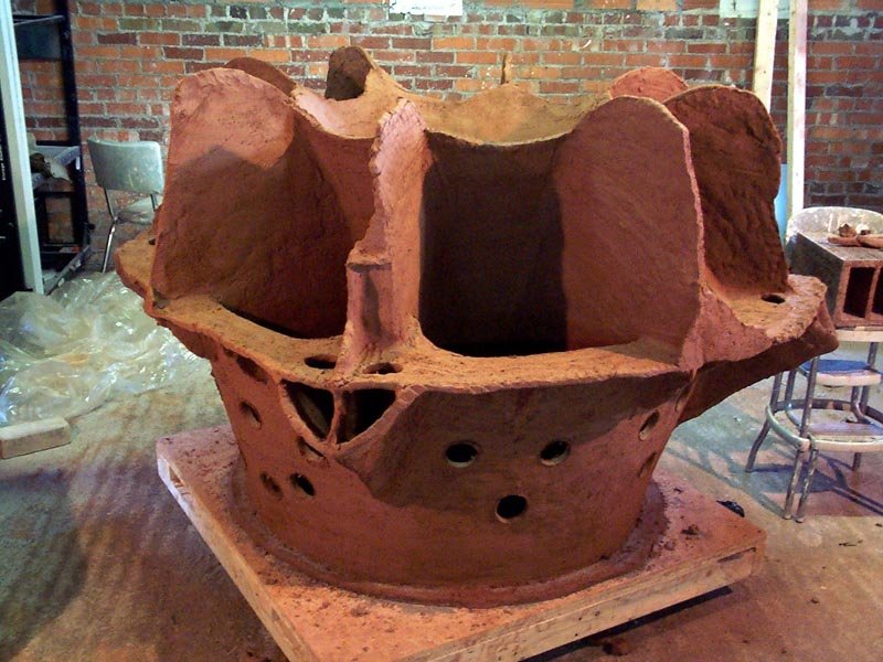 Cone and Funnel in progress, Archie Bray Foundation, 2001-2002