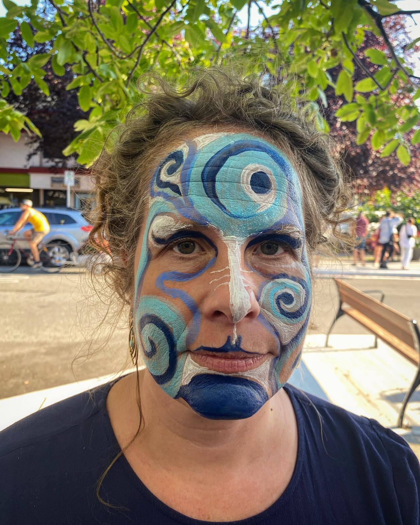 Second go round painting faces at Fernwood Makers  Summer Nights Market. Last month there was an animal vibe going on, last night it was flowers and butterflies.  The kids are all so sweet, patient, and fun.  When they see what they look like and exc