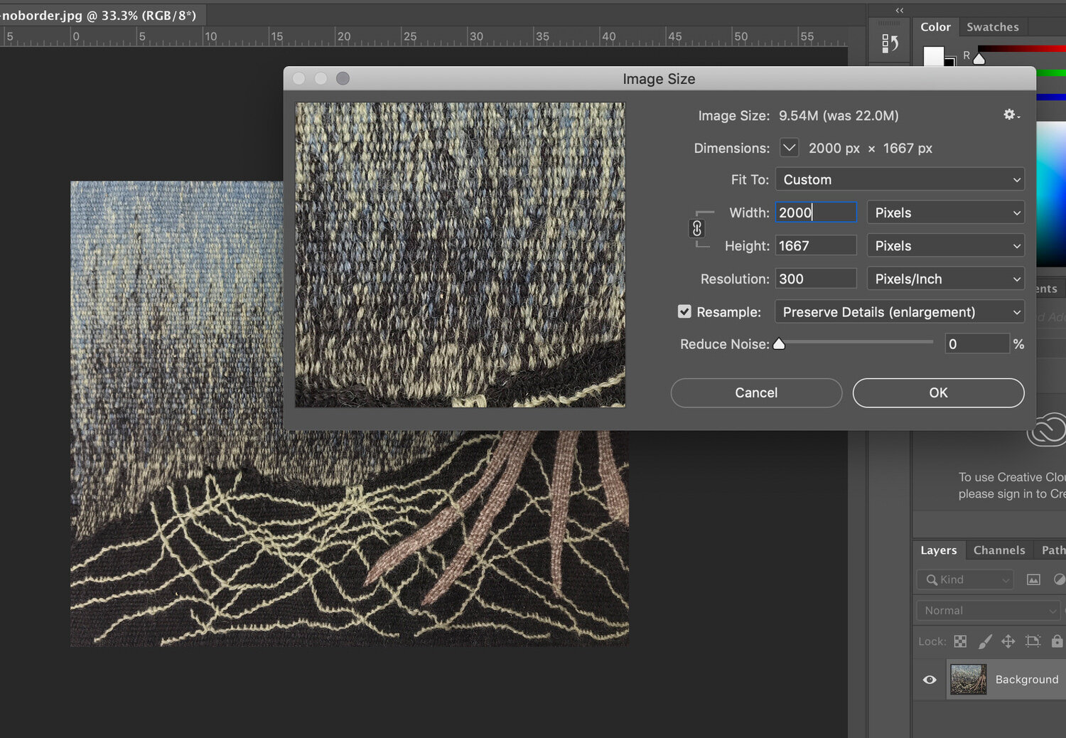 Photographing and Re-Sizing Basics for Tapestry