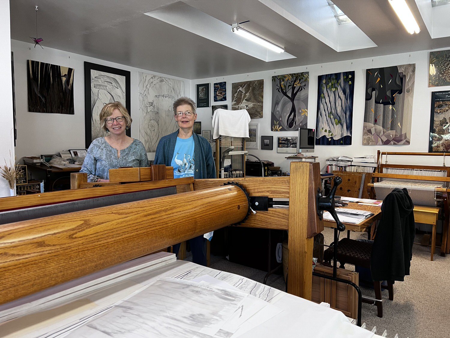 Molly Elkind and Elizabeth Buckley in E's studio