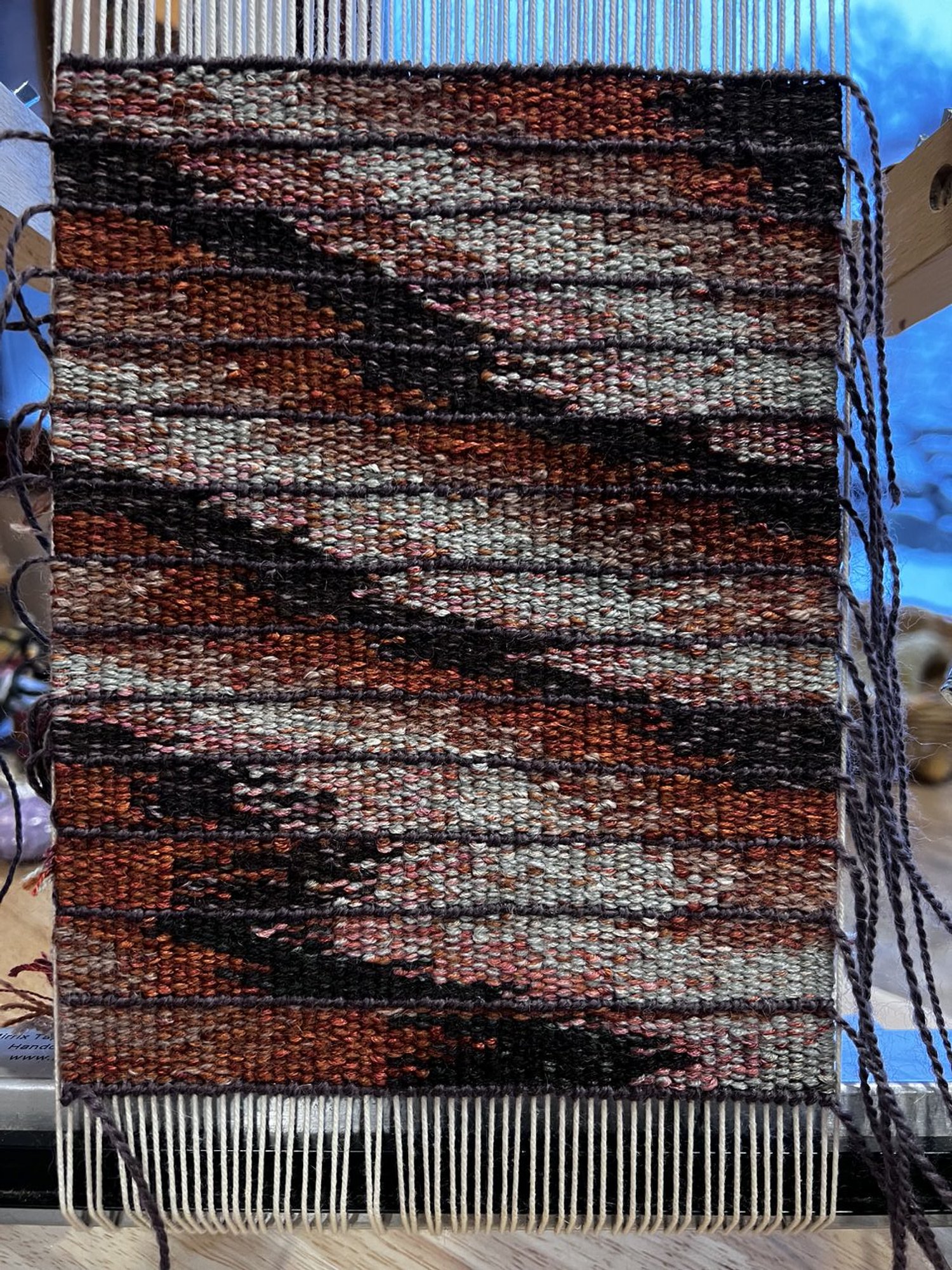 What began as a color study a weaving but was too fun to quit.