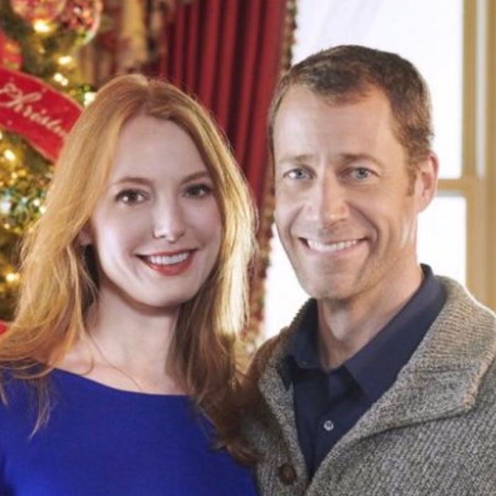 Alicia Witt and Colin Ferguson in Christmas on Honeysuckle Lane - winner of The Darcy Award for Best Picture