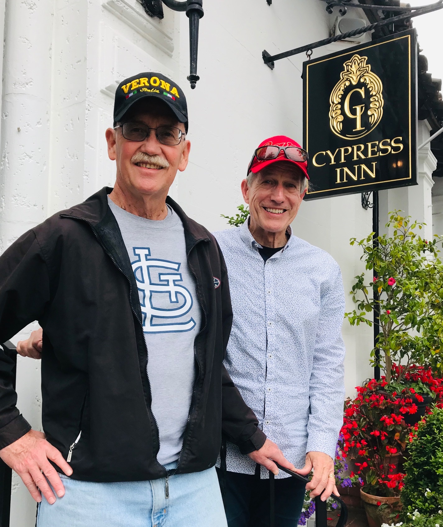 Vince and I at Cypress Inn in Carmel
