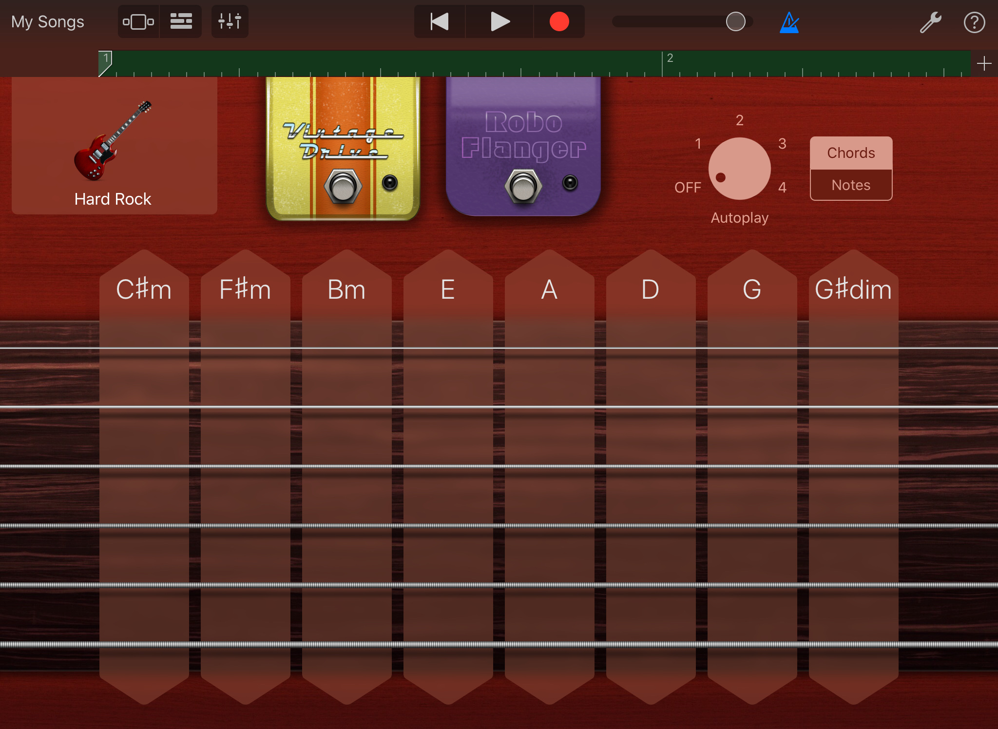 Notice the pedals I use (and adjust) to get the perfect guitar sound