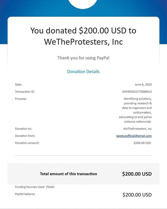We are so proud of you all - grateful and honored to have you all as friends. Through your Bandcamp support, you raised $300 for justice around the country; true to our word, we matched the donation, and so, together as one, we donated $600 total. Yo