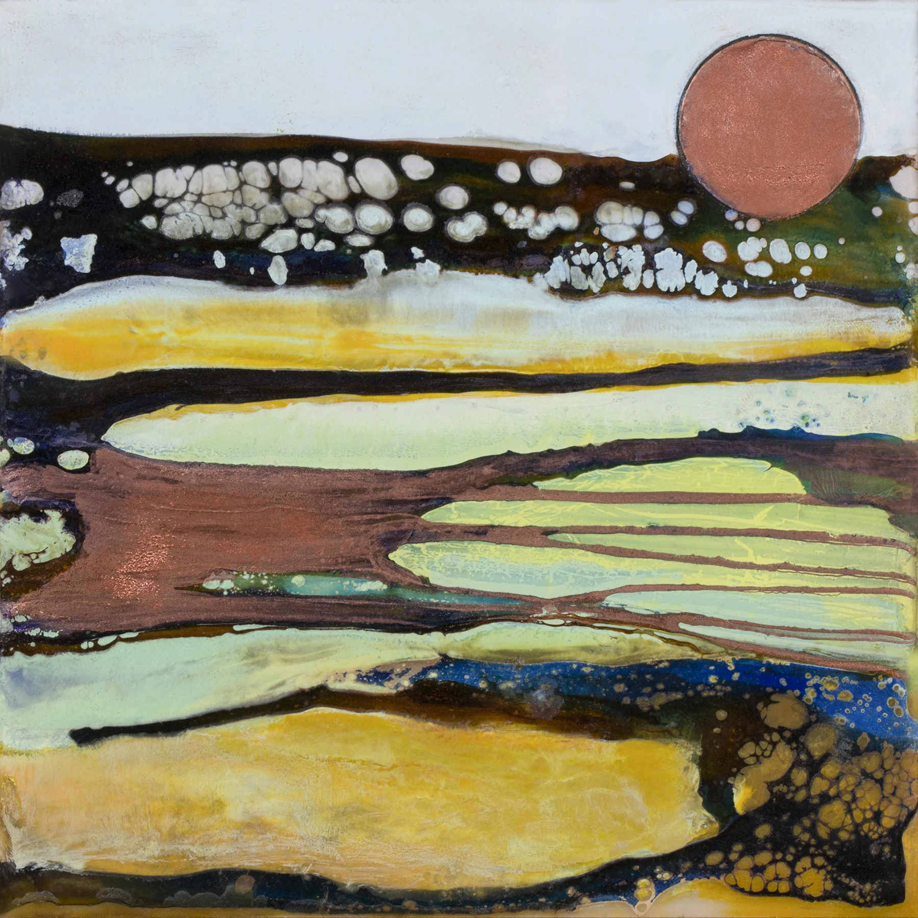 BRONZED MOON 6X6 inches, Sold Prints Available