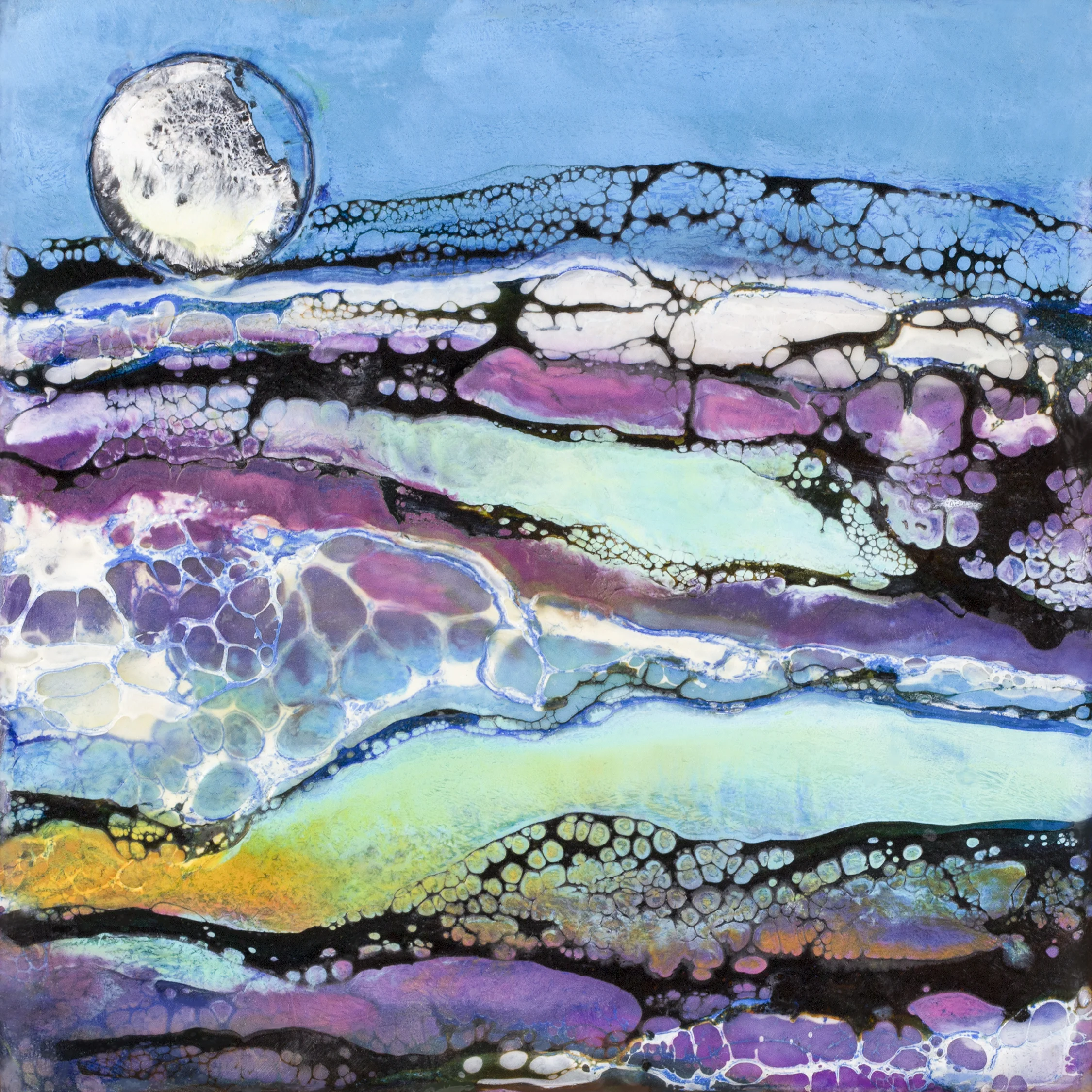 BRONZED MOON 6X6 inches, Sold Prints Available