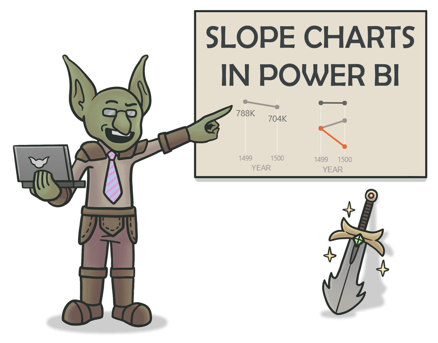How to make effective slope charts in Power BI — DATA GOBLINS