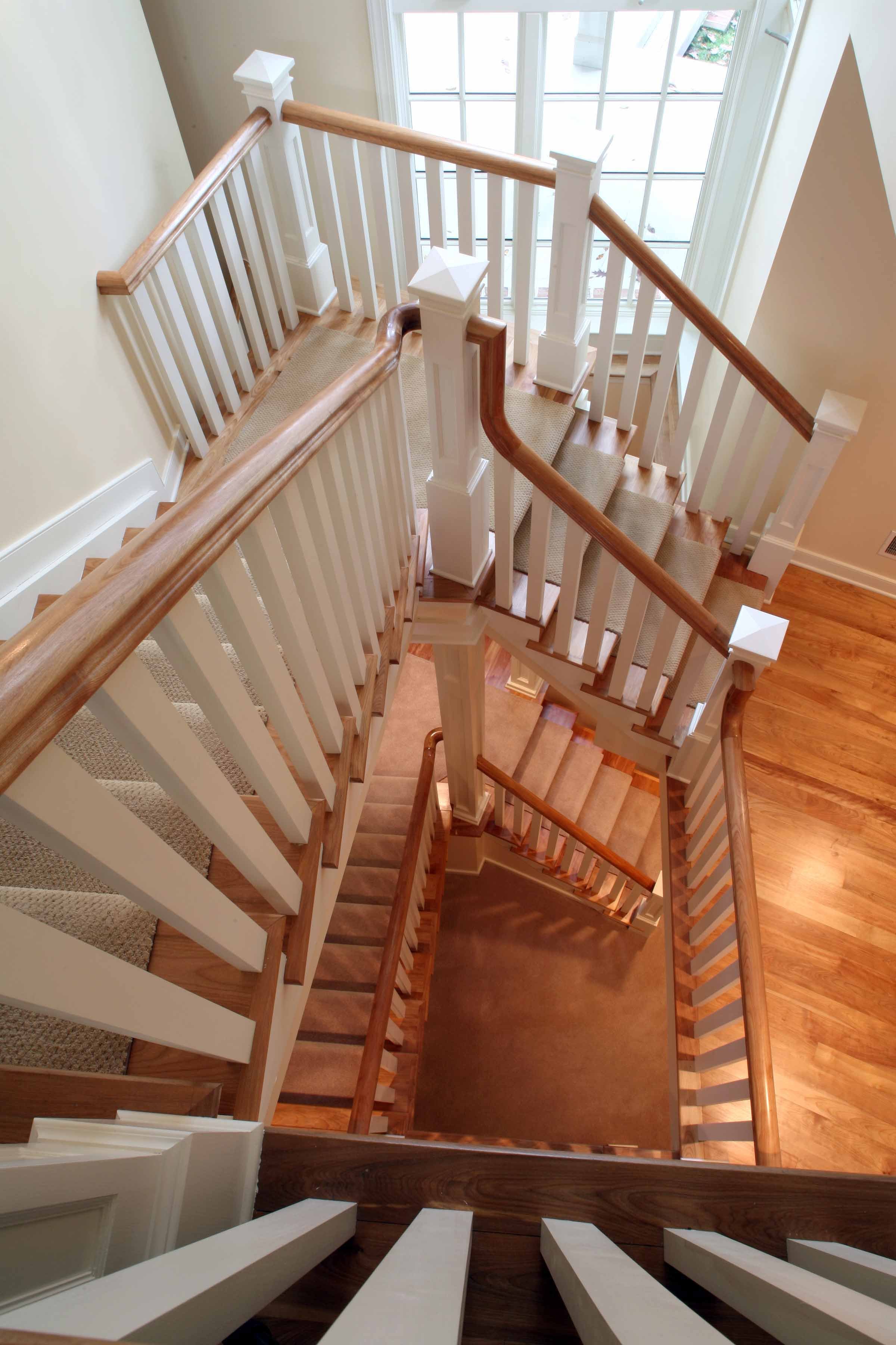 Donerin: Stair Hall looking down from Second Floor to Basement