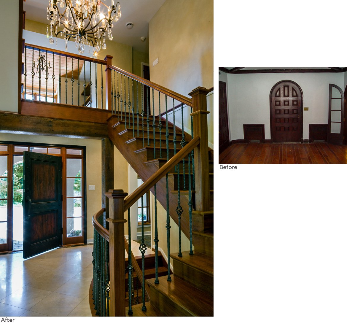Ruxton: Entry Hall with New Stair